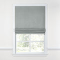 Flat Roman Shade in Classic Velvet - Sterling
