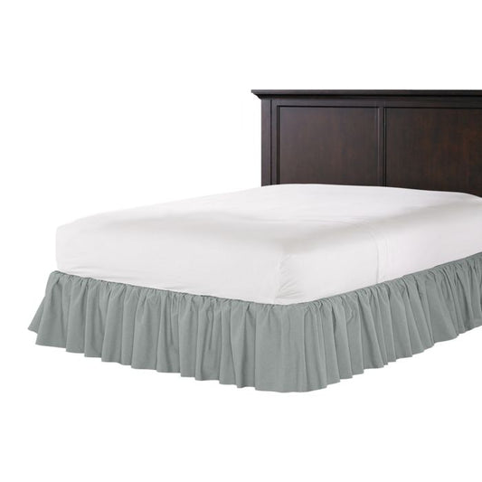 Ruffle Bedskirt in Classic Velvet - Sterling