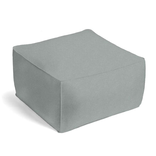 Square Pouf in Classic Velvet - Sterling