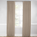 Euro Pleat Drapery in Classic Velvet - Taupe