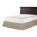 Ruffle Bedskirt in Classic Velvet - Taupe