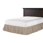 Ruffle Bedskirt in Classic Velvet - Taupe