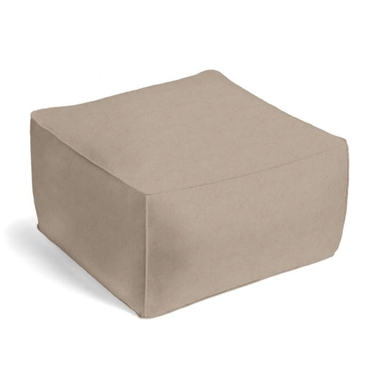 Square Pouf in Classic Velvet - Taupe