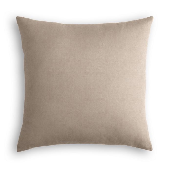 Throw Pillow in Classic Velvet - Taupe