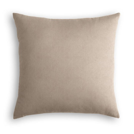 Throw Pillow in Classic Velvet - Taupe