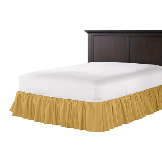 Ruffle Bedskirt in Classic Velvet - Wheat