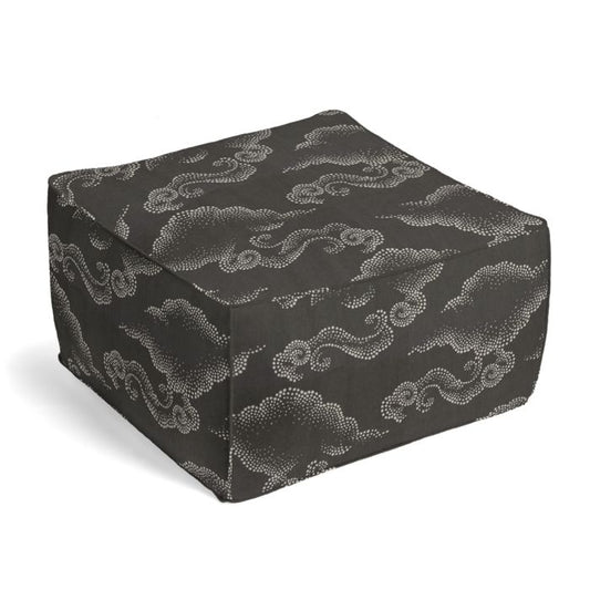 Square Pouf in Cloudburst - Graphite
