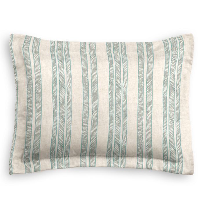 Pillow Sham in Cords - Aqua