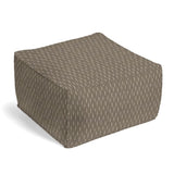 Square Pouf in Desert Rows - Cinder