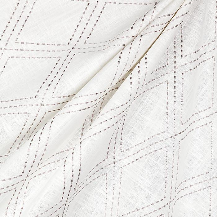 Cotton Diamond Pintuck online Taupe Beige Abstract Print Drapery Fabric