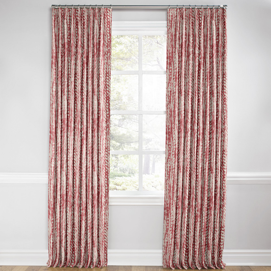Euro Pleat Drapery in Rope Walk - Grenadine