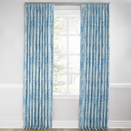 Euro Pleat Drapery in Rope Walk - Persian Blue