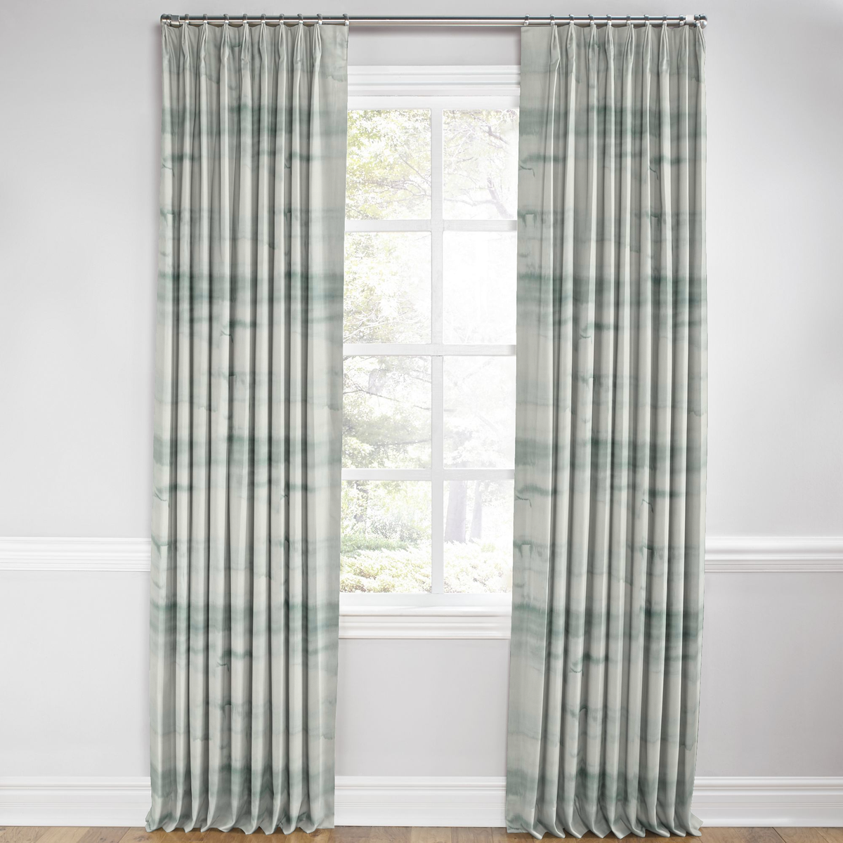 Euro Pleat Drapery in Up In The Sky - Aqua