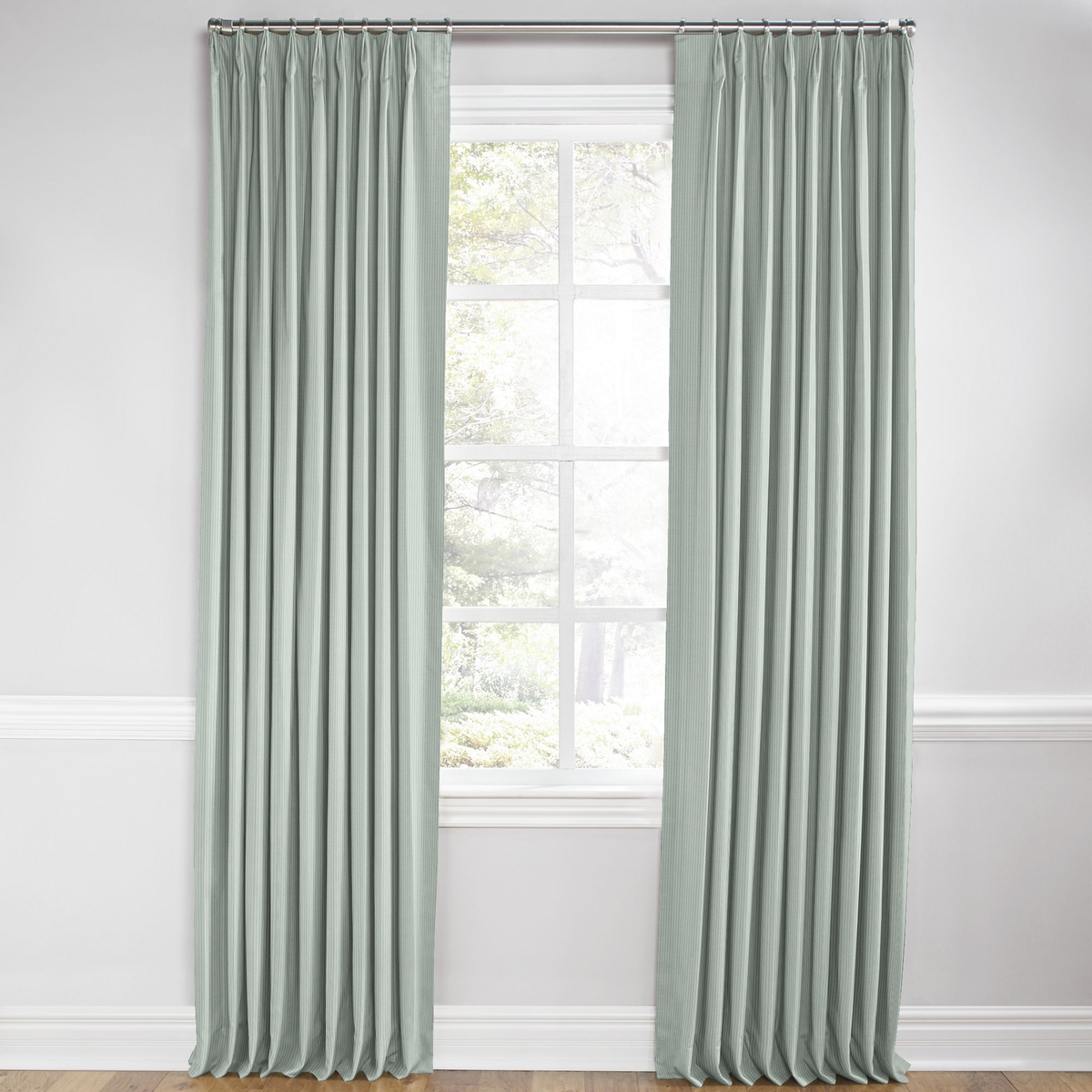 Euro Pleat Drapery in Baldwin - Cornflower