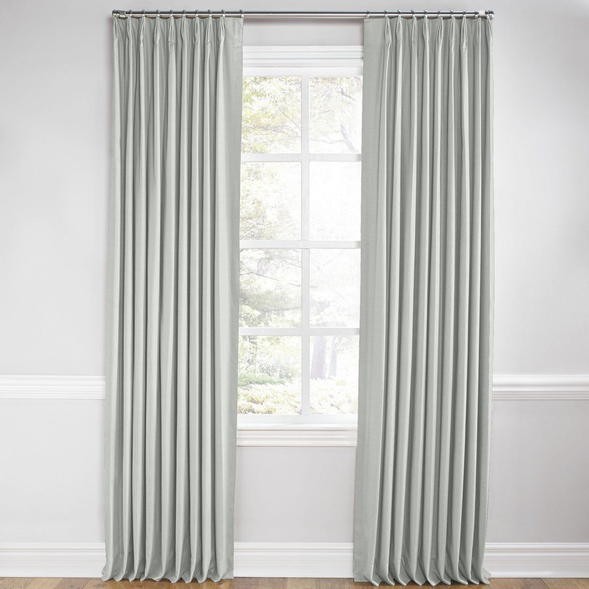 Euro Pleat Drapery in Baldwin - Fog