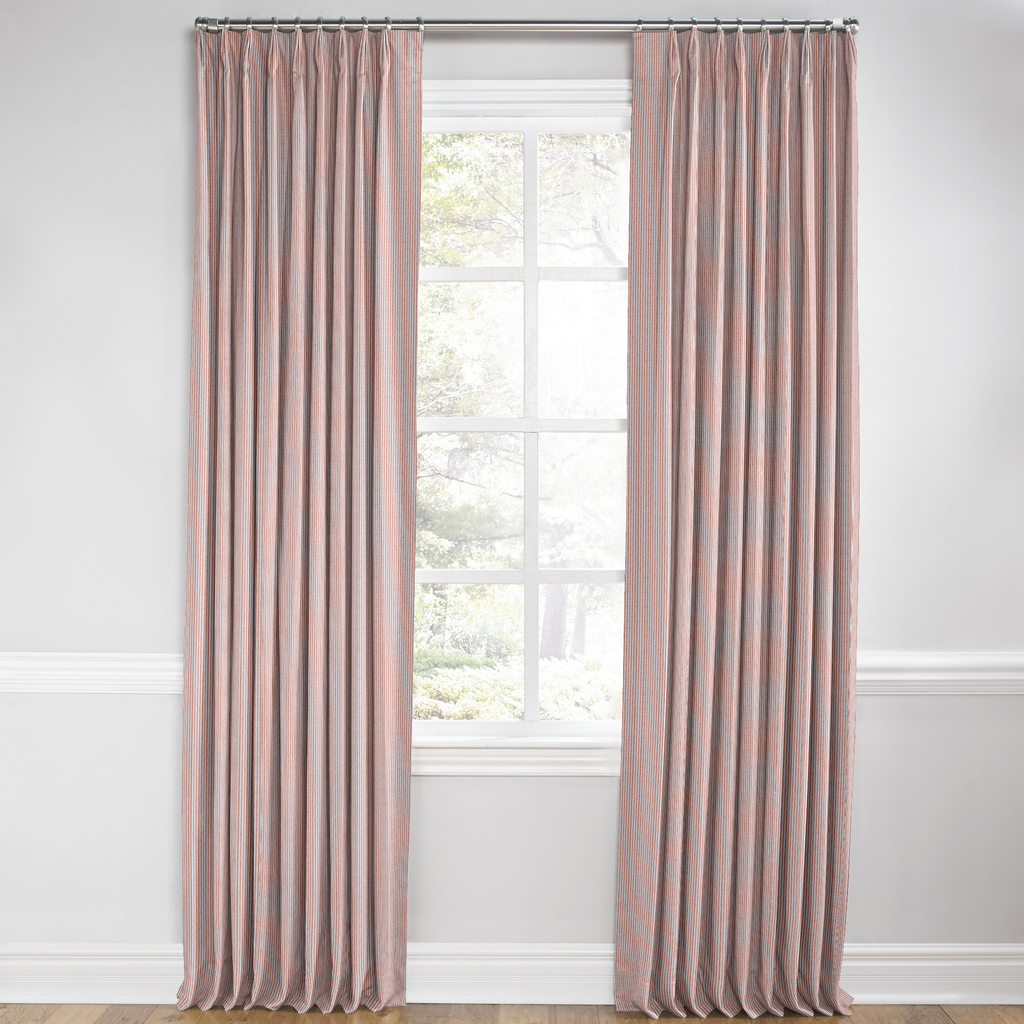 Euro Pleat Drapery in Baldwin - Scarlet