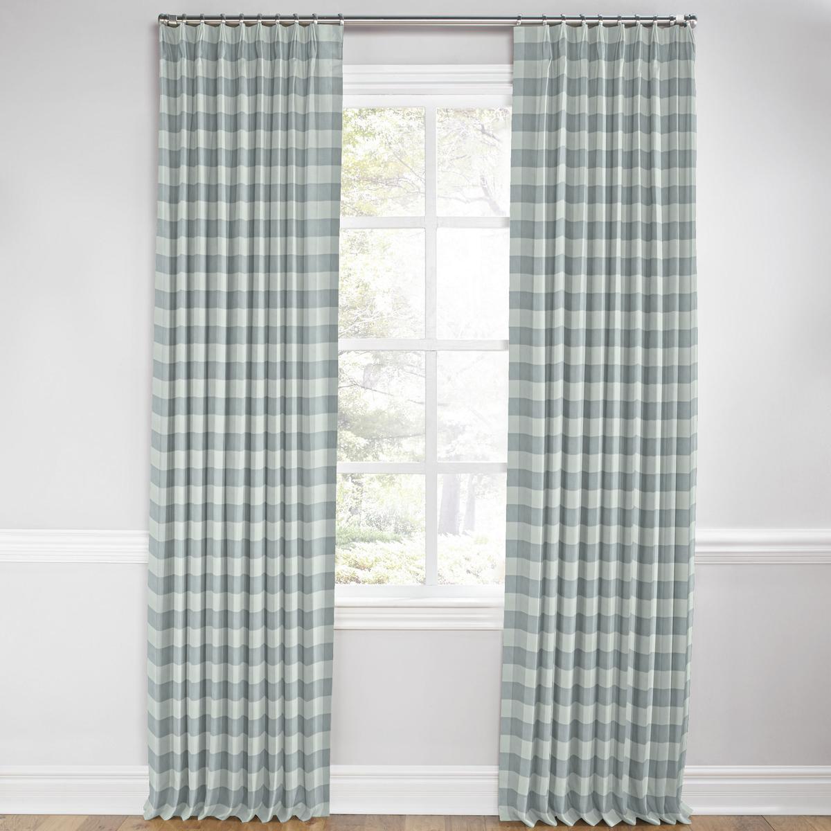 Euro Pleat Drapery in Foxy Plaid - Dusk