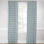 Euro Pleat Drapery in Foxy Plaid - Harbor