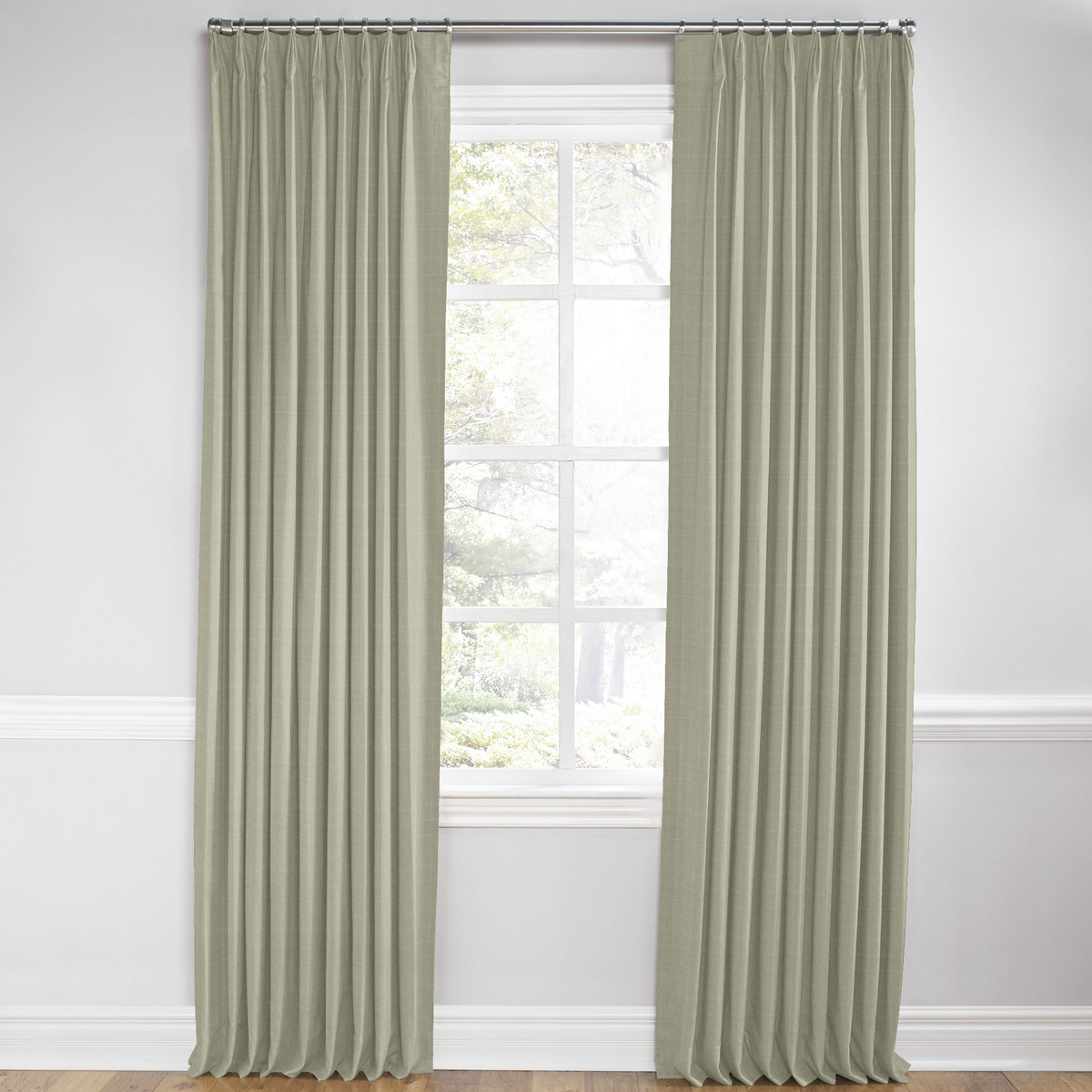 Euro Pleat Drapery in Moray - Dove
