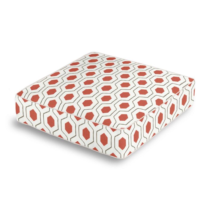 Box Floor Pillow in Everson - Poppy