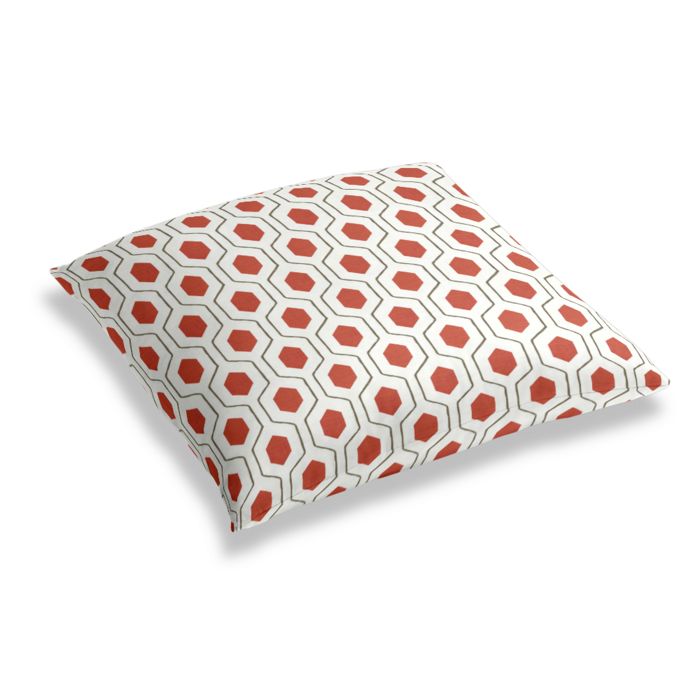 Simple Floor Pillow in Everson - Poppy