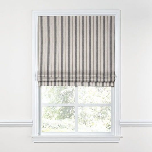 Flat Roman Shade in Farm To Table - Ash
