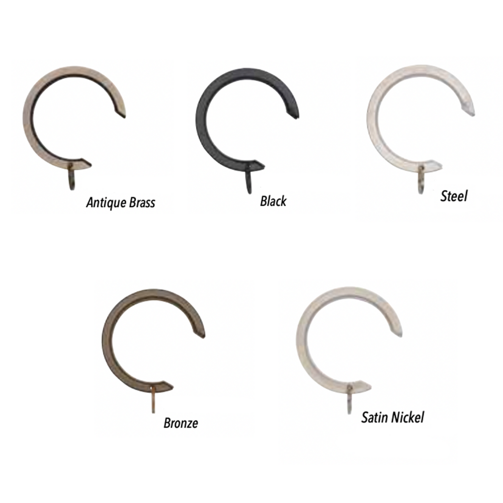 Newport Bypass Drapery Rings, with Liner
