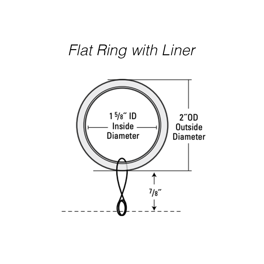 Newport Drapery Rings, with Liner