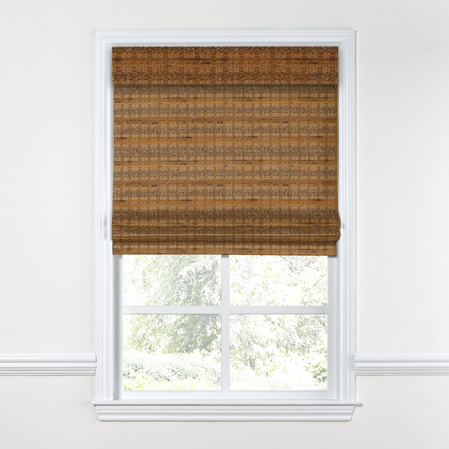 Valance Natural Woven Shade in Lanai - Gold Luster