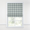 Flat Roman Shade in Foxy Plaid - Dusk
