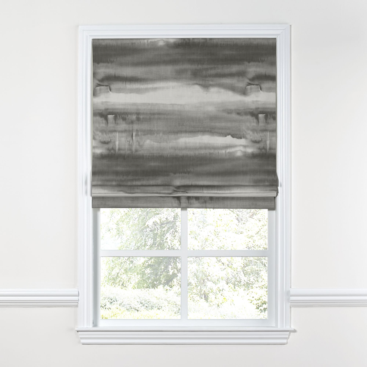 Flat Roman Shade in Up In The Sky - Grey