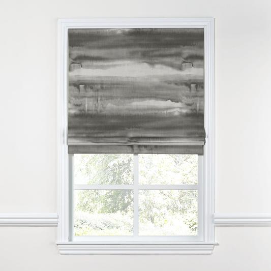 Flat Roman Shade in Up In The Sky - Grey