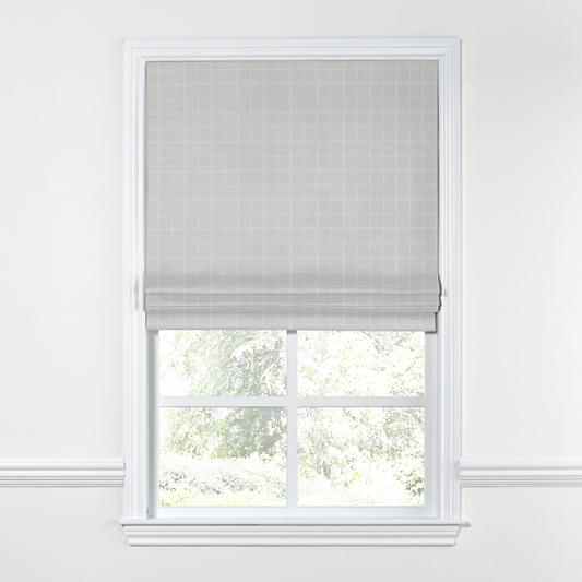 Flat Roman Shade in Moray - Pearl