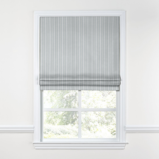 Flat Roman Shade in Murali - Gray