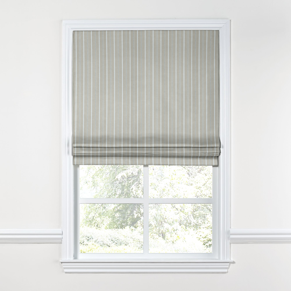 Flat Roman Shade in Murali - Linen