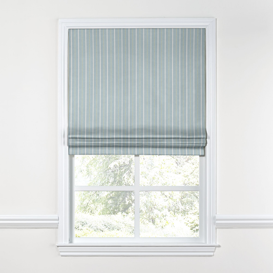 Flat Roman Shade in Murali - Mist