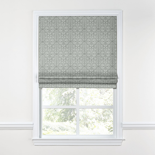 Flat Roman Shade in Palazzo - Gray