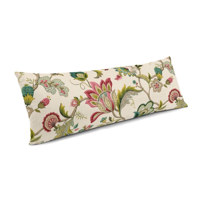 Large Lumbar Pillow in Fleur De Leaf - Blossom