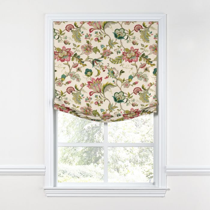 Relaxed Roman Shade in Fleur De Leaf - Blossom
