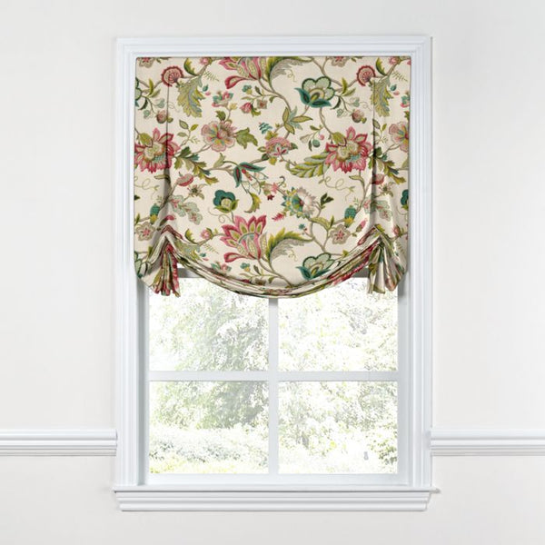 Tulip Roman Shade in Fleur De Leaf Blossom Loom Decor