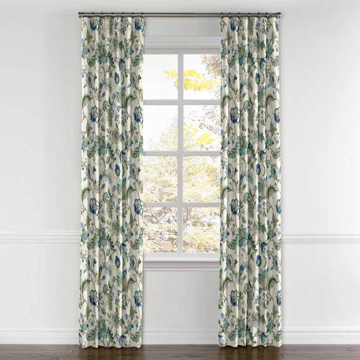 Convertible Drapery in Fleur De Leaf - True Blue