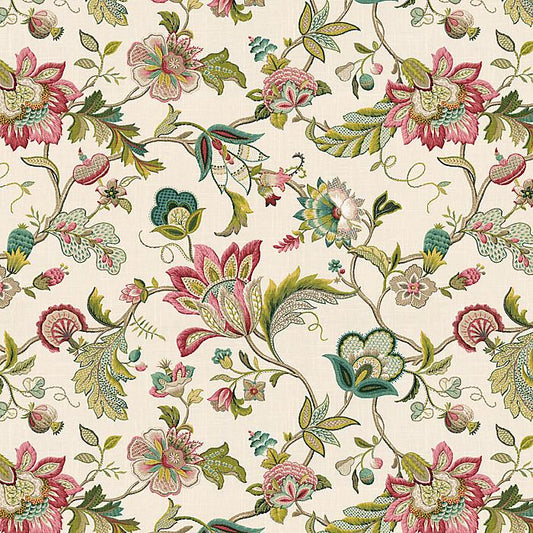 Ruffle Bedskirt in Fleur De Leaf - Blossom