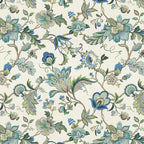Ruffle Bedskirt in Fleur De Leaf - True Blue