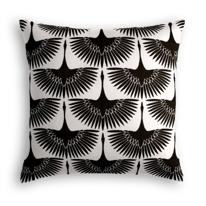 Throw Pillow in Wing It - Black