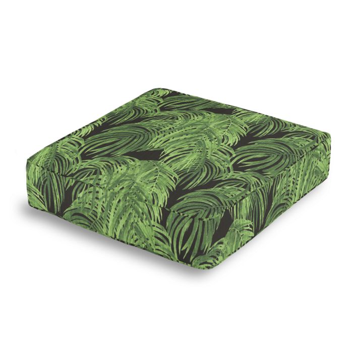 Box Floor Pillow in Fronds Forever - Kelly