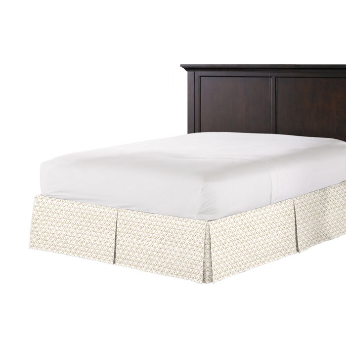 Tailored Bedskirt in Give It A Tri - Tan
