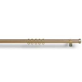 Custom Cut Drapery Hardware in Gold with Halo Finial