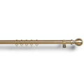 Custom Adjustable Drapery Hardware in Gold with Luna Finial