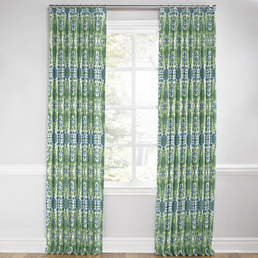 Euro Pleat Drapery in Ikat Believe It - Kelly