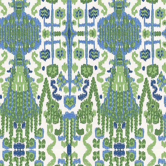 Ruffle Bedskirt in Ikat Believe It - Kelly